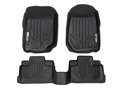 SmartLiner Smart Coverage Custom Fit Front and Rear Floor Liners; Black (07-13 Jeep Wrangler JK 4-Door)