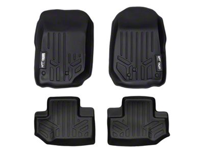 SmartLiner Smart Coverage Custom Fit Front and Rear Floor Liners; Black (11-13 Jeep Wrangler JK 2-Door)