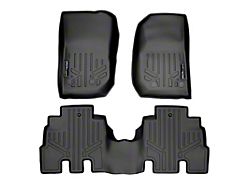 SmartLiner Smart Coverage Custom Fit Front and Rear Floor Liners; Black (14-18 Jeep Wrangler JK 4-Door)