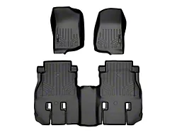 SmartLiner Smart Coverage Custom Fit Front and Rear Floor Liners; Black (21-25 Jeep Wrangler JL Rubicon 392)