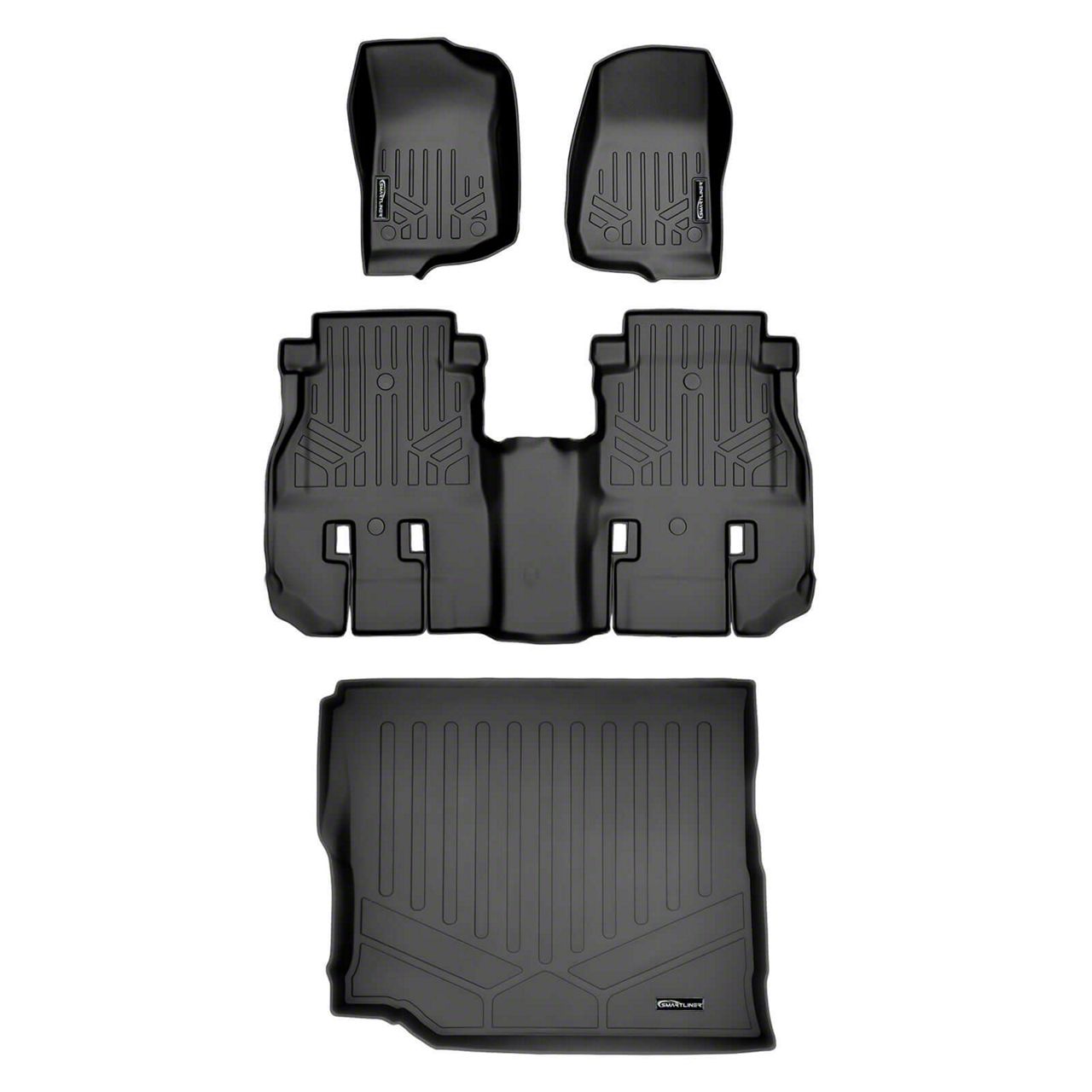 SmartLiner Jeep Wrangler Smart Coverage Custom Fit Front, Rear Floor ...