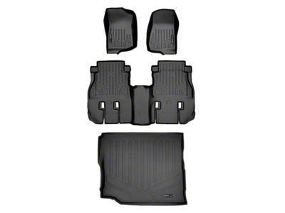 SmartLiner Smart Coverage Custom Fit Front, Rear Floor and Cargo Liners; Black (21-25 Jeep Wrangler JL Rubicon 392)