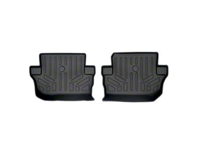 SmartLiner Smart Coverage Custom Fit Rear Floor Liners; Black (18-25 Jeep Wrangler JL 2-Door)