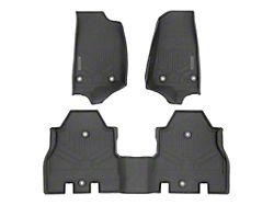 SmartLiner Smart Coverage Custom Fit Rubber Front and Rear Floor Liners; Black (18-25 Jeep Wrangler JL 4-Door, Excluding 4xe)