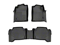 SmartLiner Smart Coverage Custom Fit Front and Rear Floor Liners; Black (05-11 Tacoma Double Cab w/ Automatic Transmission & w/o Vinyl Flooring)