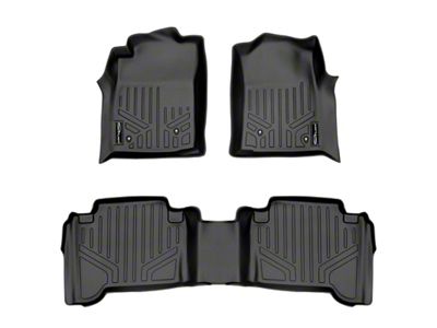 SmartLiner Smart Coverage Custom Fit Front and Rear Floor Liners; Black (05-11 Tacoma Double Cab w/ Automatic Transmission & w/o Vinyl Flooring)
