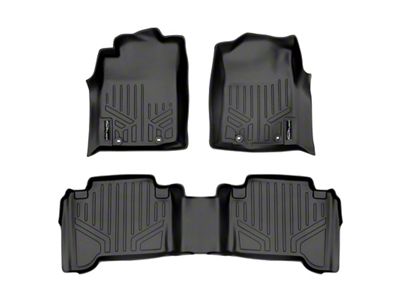 SmartLiner Smart Coverage Custom Fit Front and Rear Floor Liners; Black (12-15 Tacoma Double Cab w/ Automatic Transmission & w/o Vinyl Flooring)