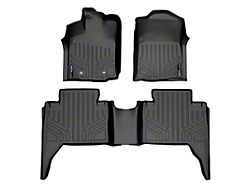 SmartLiner Smart Coverage Custom Fit Front and Rear Floor Liners; Black (16-17 Tacoma Double Cab w/ Automatic Transmission, w/o Utility Package & Vinyl Flooring)