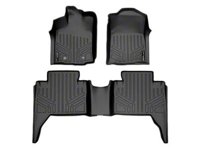 SmartLiner Smart Coverage Custom Fit Front and Rear Floor Liners; Black (16-17 Tacoma Double Cab w/ Automatic Transmission, w/o Utility Package & Vinyl Flooring)