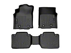 SmartLiner Smart Coverage Custom Fit Front and Rear Floor Liners; Black (18-23 Tacoma Access Cab w/ Manual Transmission & w/o Utility Package & Vinyl Flooring)