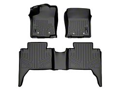 SmartLiner Smart Coverage Custom Fit Front and Rear Floor Liners; Black (18-23 Tacoma Double Cab w/ Automatic Transmission & w/o Utility Package & Vinyl Flooring)