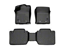 SmartLiner Smart Coverage Custom Fit Front and Rear Floor Liners; Black (18-23 Tacoma Access Cab w/ Automatic Transmission & w/o Utility Package & Vinyl Flooring)