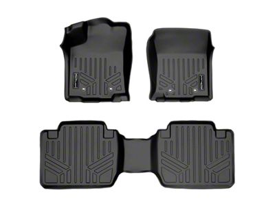 SmartLiner Smart Coverage Custom Fit Front and Rear Floor Liners; Black (18-23 Tacoma Access Cab w/ Automatic Transmission & w/o Utility Package & Vinyl Flooring)