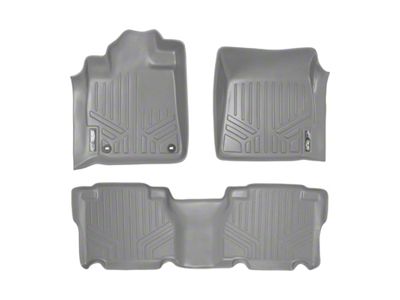 SmartLiner Smart Coverage Custom Fit Front and Rear Floor Liners; Gray (12-13 Tundra CrewMax w/ Front Bucket Seats & w/o Vinyl Flooring)