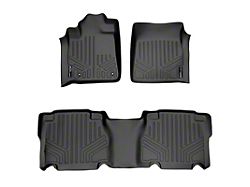 SmartLiner Smart Coverage Custom Fit Front and Rear Floor Liners; Black (07-11 Tundra CrewMax w/ Front Bucket Seats & w/o Vinyl Flooring)