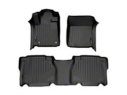SmartLiner Smart Coverage Custom Fit Front and Rear Floor Liners; Black (12-13 Tundra CrewMax w/ Front Bucket Seats & w/o Vinyl Flooring)