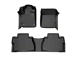 SmartLiner Smart Coverage Custom Fit Front and Rear Floor Liners; Black (14-21 Tundra Double Cab w/ Front Bucket Seats & w/o Vinyl Flooring)