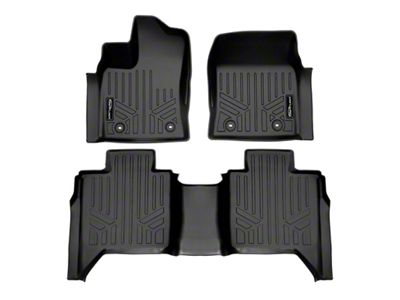 SmartLiner Smart Coverage Custom Fit Front and Rear Floor Liners; Black (22-25 Tundra CrewMax w/ Rear Under Seat Storage)