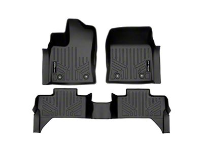 SmartLiner Smart Coverage Custom Fit Front and Rear Floor Liners; Black (22-25 Tundra Double Cab w/ Rear Under Seat Storage)