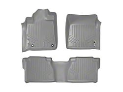 SmartLiner Smart Coverage Custom Fit Front and Rear Floor Liners; Gray (12-13 Tundra Double Cab w/ Front Bench Seat & w/o Vinyl Flooring)