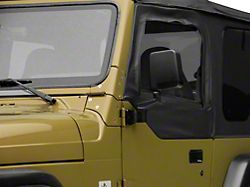 Smittybilt Half Door Side Mirrors; Black (87-06 Jeep Wrangler YJ & TJ)