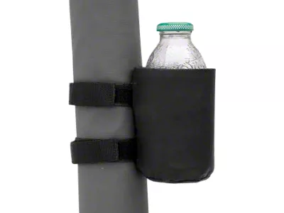 Smittybilt Roll Bar Padded Drink Holder; Black