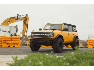 Smittybilt Aluminum Rear Fender Flares; Textured Black (21-25 Bronco, Excluding Raptor)
