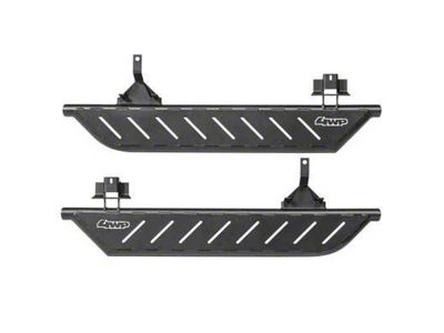 Smittybilt Apollo Rock Sliders with Steps; Textured Black (21-25 Bronco 2-Door)