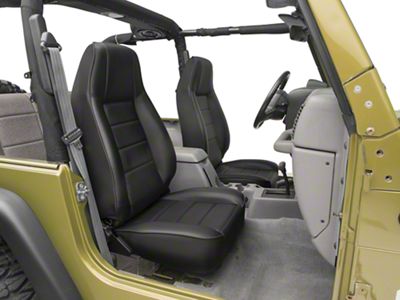 Smittybilt Factory Style Recliner; Black Denim (76-02 Jeep CJ5, CJ7, Wrangler YJ & TJ)