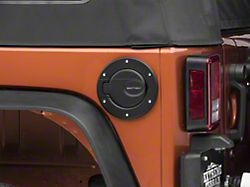 Smittybilt Billet Style Gas Cover; Textured Black (07-18 Jeep Wrangler JK)