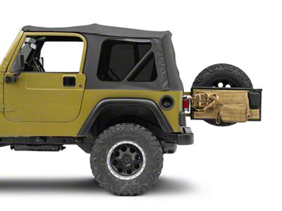 Smittybilt G.E.A.R. Tailgate Cover; Coyote Tan (97-06 Jeep Wrangler TJ)