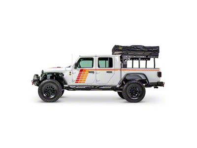 Smittybilt Apollo Rock Sliders with Steps; Textured Black (20-25 Jeep Gladiator JT)