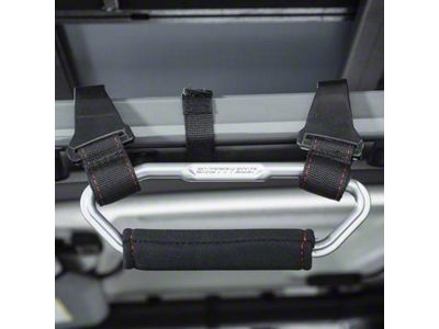 Smittybilt Extreme Grab Handles; Black/Silver (20-25 Jeep Gladiator JT)
