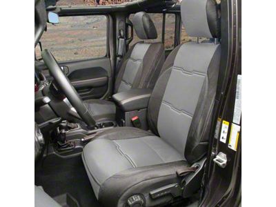 Smittybilt GEN2 Neoprene Front and Rear Seat Covers; Charcoal/Black (20-25 Jeep Gladiator JT)