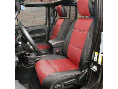 Smittybilt GEN2 Neoprene Front and Rear Seat Covers; Red/Black (20-25 Jeep Gladiator JT)