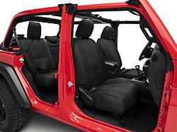 Smittybilt Neoprene Front and Rear Seat Covers; Black (18-26 Jeep Wrangler JL 4-Door, Excluding Rubicon)