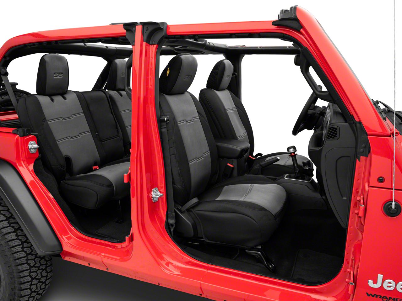 thumbnail image 2 of HAITOUR Faux Leather Custom Car Seat Covers Fit For 07-22 Jeep Wrangler JK/JL 2/4 2 of 9