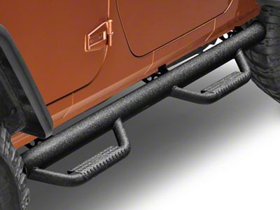 Smittybilt Nerf Side Step Bars; Textured Black (07-18 Jeep Wrangler JK 4-Door)