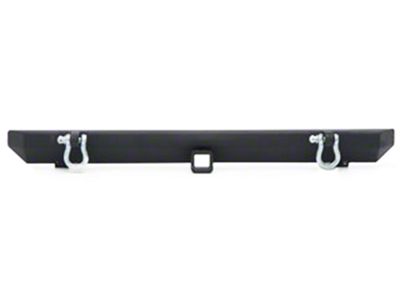 Smittybilt SRC Rear Bumper with D-Rings; Textured Black (76-06 Jeep CJ5, CJ7, Wrangler YJ & TJ)