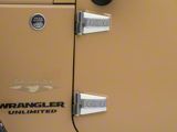 Smittybilt Door Hinges; Stainless Steel (07-18 Jeep Wrangler JK)