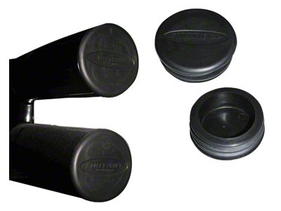 Smittybilt Tubular Bumper End Caps for 3-Inch Tubes; Chrome (66-23 Jeep CJ5, CJ7, Wrangler YJ, TJ, JK & JL)