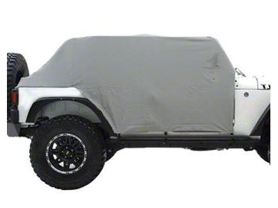 Smittybilt Water Resistant Cab Cover with Door Flaps; Gray (07-18 Jeep Wrangler JK 4-Door)
