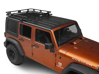 Smittybilt Welded One-Piece Defender Roof Rack; 4.50-Foot x 4.50-Foot (07-18 Jeep Wrangler JK 4-Door)