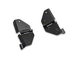 Smittybilt Windshield Hinges; Black (76-95 Jeep CJ5, CJ7 & Wrangler YJ)