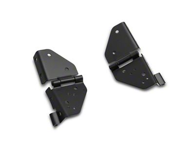 Smittybilt Windshield Hinges; Black (76-95 Jeep CJ5, CJ7 & Wrangler YJ)