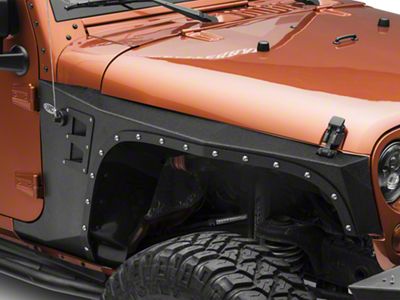 Smittybilt XRC Front Fenders; Black Textured (07-18 Jeep Wrangler JK)