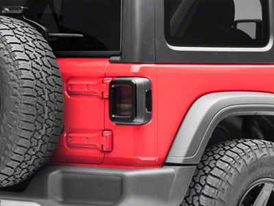 SEC10 Tail Light Tint Film; Smoked (18-25 Jeep Wrangler JL w/ Factory Halogen Tail Lights)