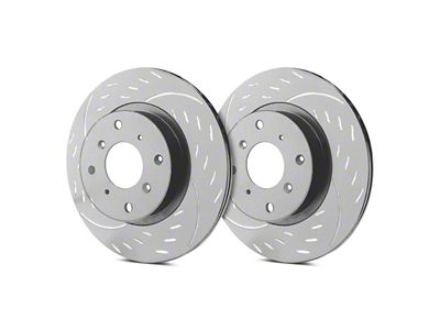 SP Performance Diamond Slot 6-Lug Rotors with Gray ZRC Coating; Rear Pair (21-25 Bronco, Excluding Raptor)