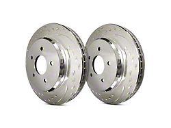 SP Performance Diamond Slot 6-Lug Rotors with Silver ZRC Coating; Front Pair (21-25 Bronco, Excluding Raptor)