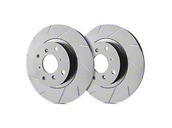 SP Performance Slotted 6-Lug Rotors with Gray ZRC Coating; Rear Pair (21-25 Bronco, Excluding Raptor)